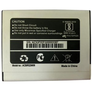 Genuine Battery ACBIR22M08 for Micromax Ione 8205 / N8505 2200mAh with 1 Year Warranty*