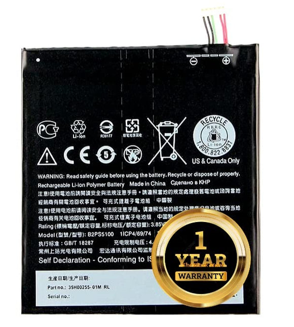 Genuine Battery B2PS5100 for HTC Desire 10 Pro, One x9, D10W, X9U, X9E, E56ML 3000mAh with 1 Year Warranty*