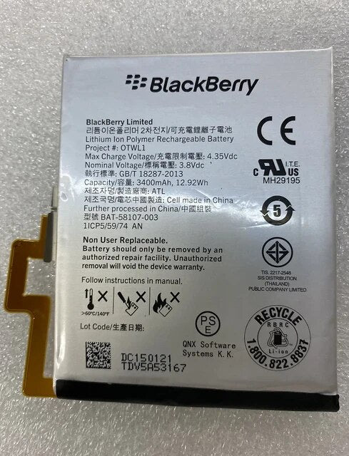 Genuine Battery BAT-58107-003 for BlackBerry DTEK50 STH100-1 3400mAh with 1 Year Warranty*