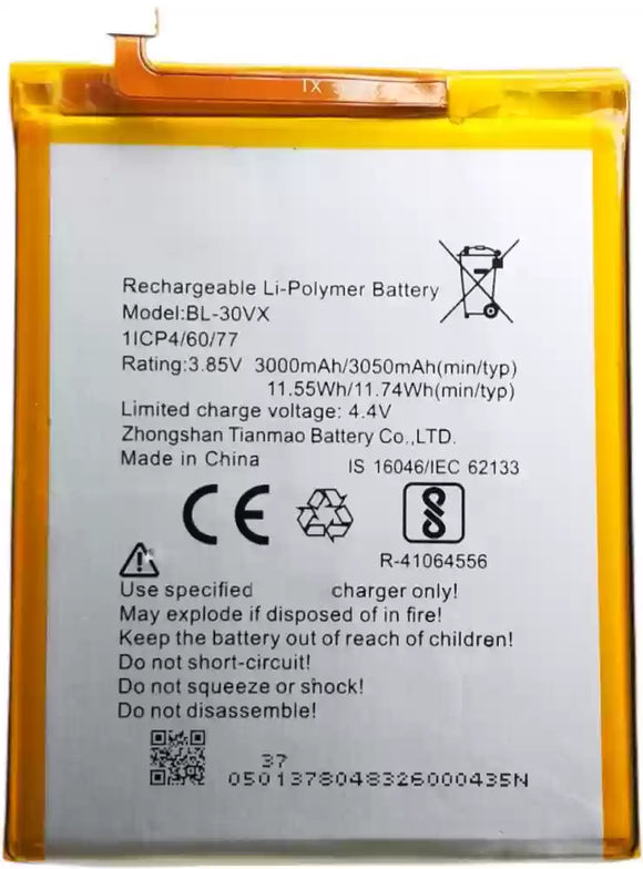 Genuine Battery BL-30VX for Infinix Smart 2 Pro X5514 X5515 BL-30VX 3050mAh with 1 Year Warranty*