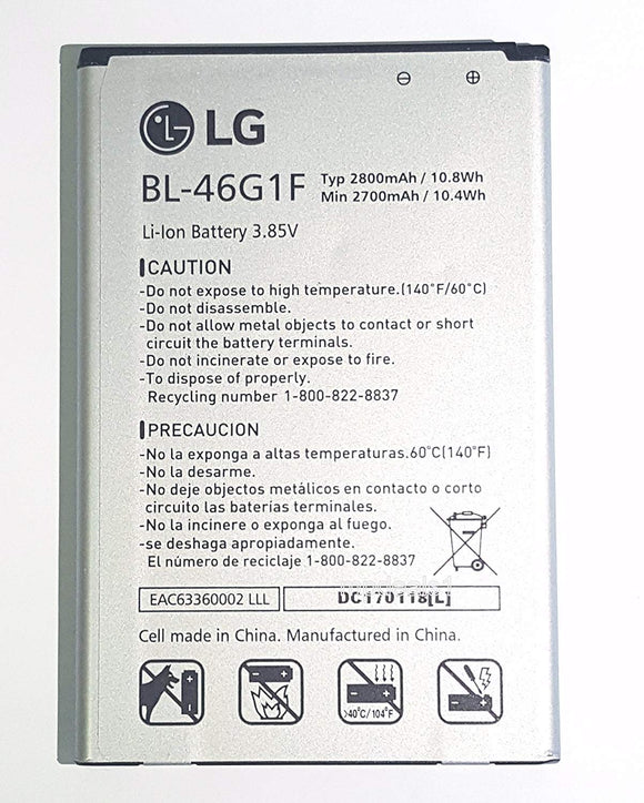 Genuine Battery BL-46G1F for LG K20 / K425 / K428 / K430H / LG LV5 / k10 M250 2017 Version 2800mAh with 1 Year Warranty*