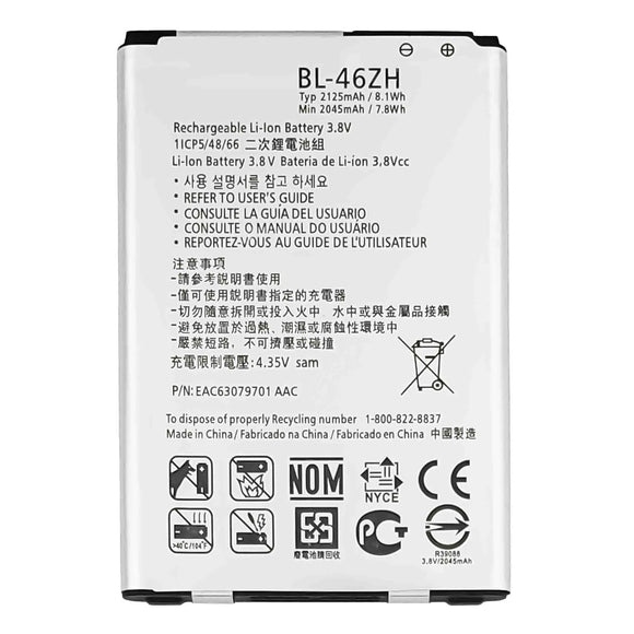 Genuine Battery BL-46ZH for LG K7 K330 / K9 Candy K8 LS675 Tribute 5 K7 K350N MS330 2125mAh with 1 Year Warranty*