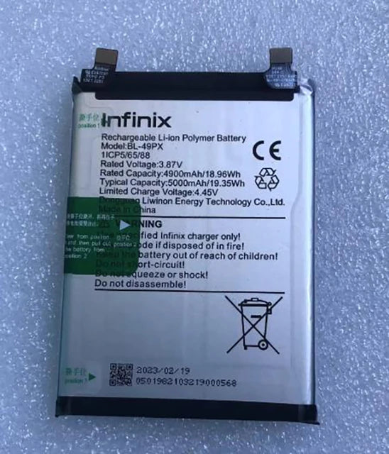Genuine Battery BL-49PX for Infinix GT 10 Pro 5000mAh with 1 Year Warranty*