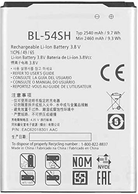 Genuine Battery BL-54SH for LG Optimus F7/ G Pro 2 Optimus LTE III Optimus LTE 3 / F260S / K L F260 / US780 / F7 2540mAh with 1 Year Warranty*