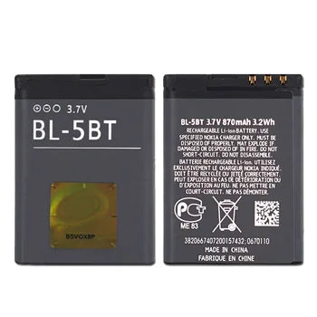 Genuine Battery BL-5BT for Nokia 2608 2600c 7510a 7510s N75 870mAh with 1 Year Warranty*