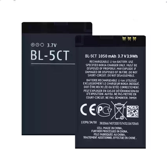 Genuine Battery BL-5CT for  Nokia 5220XM 6730 C5-00 C6-01 C3-01 6303C 1050mAh with 1 Year Warranty*