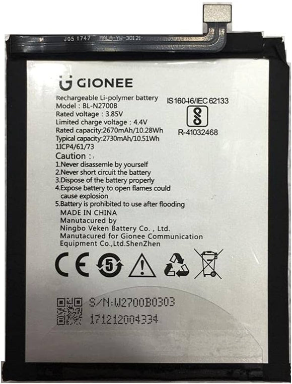 Genuine Battery BL-N2700B for Gionee F205 / F205L 2730mAh with 1 Year Warranty*