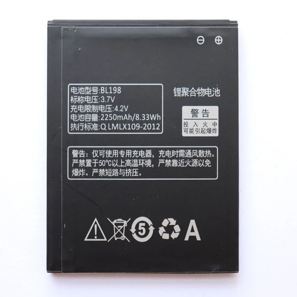 Genuine Battery BL198 for Lenovo S880 K860 K860i S880i S890 A830 A850 2250mAh with 1 Year Warranty*
