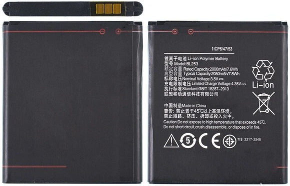 Genuine Battery BL253 for Lenovo A2010 A2580 A2860 Vibe A 4.0