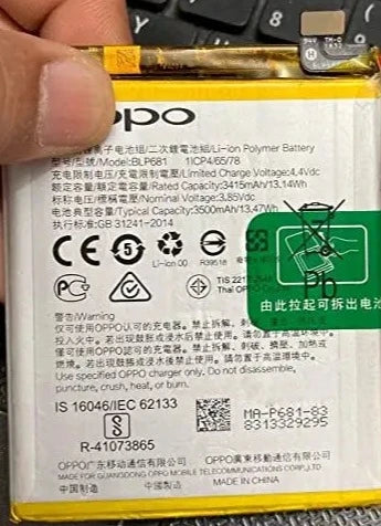 Genuine Battery BLP681 for Oppo F9 / Oppo F9 Pro CPH1823, CPH1881, CPH1825 / Oppo R17, CPH1879 , PBEM00 3500mAh with 1 Year Warranty*