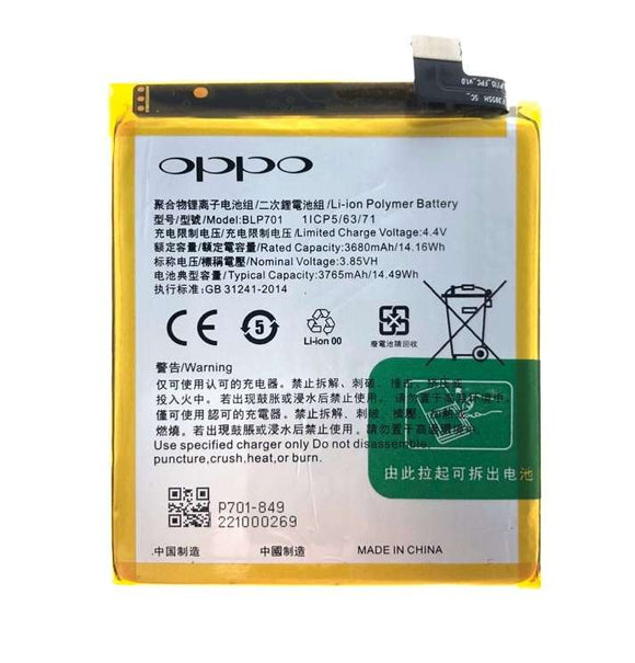 Genuine Battery BLP701 for Oppo Reno PCAM00, PCAT00, CPH1917 / Realme X RMX1901, RMX1903 3765mAh with 1 Year Warranty*