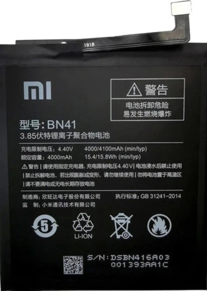 Genuine Battery BN41 for Xiaomi Redmi Mi Note 4 4000mAh with 1 Year Warranty*