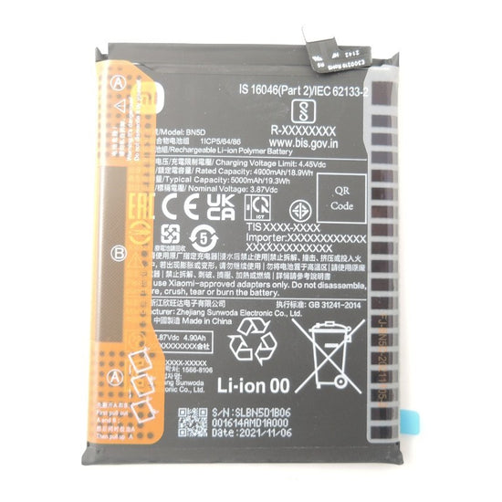 Genuine Battery BN5D for Xiaomi Redmi Note 11s 5000mAh with 1 Year Warranty*