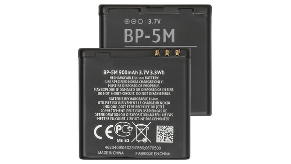 Genuine Battery BP-5M for Nokia 5700 5610 5611 5710 5611XM 5700XM 6110 6110N 6200C 6220C 6500S 7390 7379 900mAh with 1 Year Warranty*