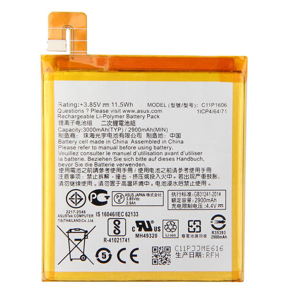 Genuine Battery C11P1606 for Asus Zenfone 3 Laser ZC551KL 3000mAh with 12 Months Warranty*