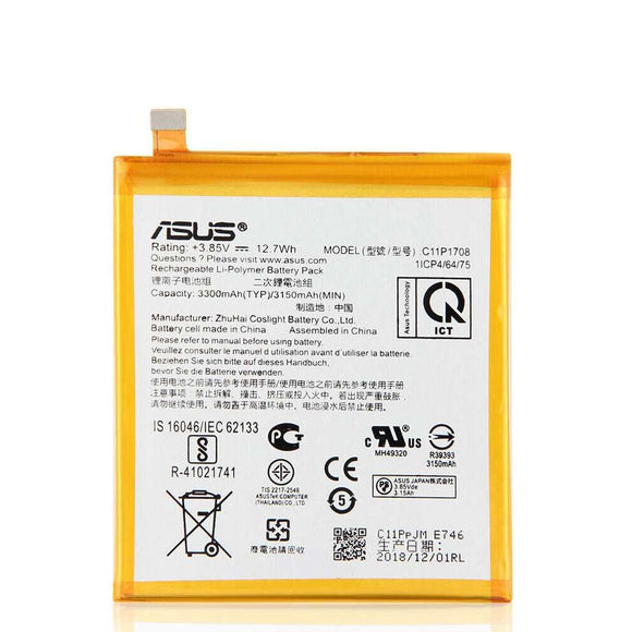 Genuine Battery C11P1708 for Asus Zenfone 5 5Z ZE620KL 3300mAh with 1 Year Warranty*
