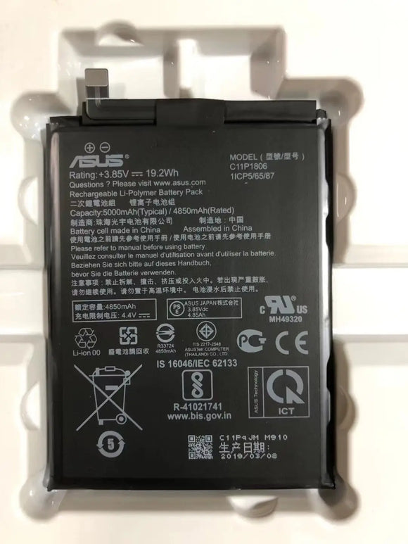Genuine Battery C11P1806 for Asus 6Z ZS630KL-2A037WW Zenfone 6 ASUS_I01WD, ZS630KL 5000mAh with 1 Year Warranty*