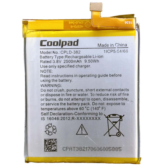 Genuine Battery CPLD-382 for Coolpad Note 3 Lite CPLD-382 2500mAh with 1 Year Warranty*