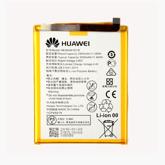 Genuine Battery HB366481ECW for Huawei Honor 8 / Honor 8 lite/Honor 9 Lite/Honor P9 Lite/Honor P20 Lite 3000mAh with 1 Year Warranty*