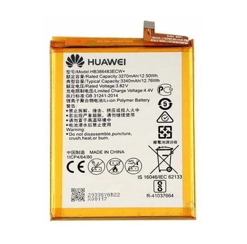 Genuine Battery HB386483ECW+ for Huawei Honor 6X MLA-AL00 MLA-AL10 G9 Plus G9Plus 3340mAh with 1 Year Warranty*