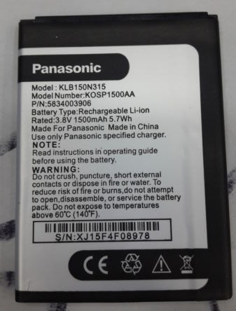 Genuine Battery KLB150N315 for Panasonic T40 1500mAh with 1 Year Warranty*