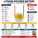 70mAh 3.85V TWS Round Battery for JBL | Sony | Samsung | B&O | Jabra | Oppo | Oneplus | Realme - with 12 Months Warranty* (Pack of 2)