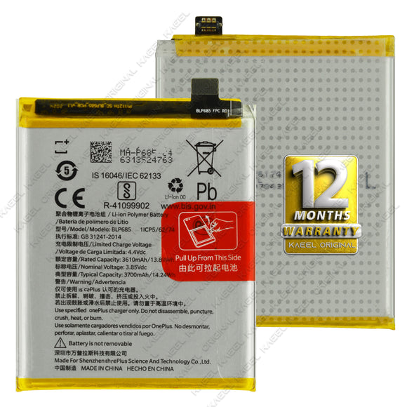 Genuine Battery BLP685 for Oneplus 6T A6010 3700mAh with 12 months Warranty*