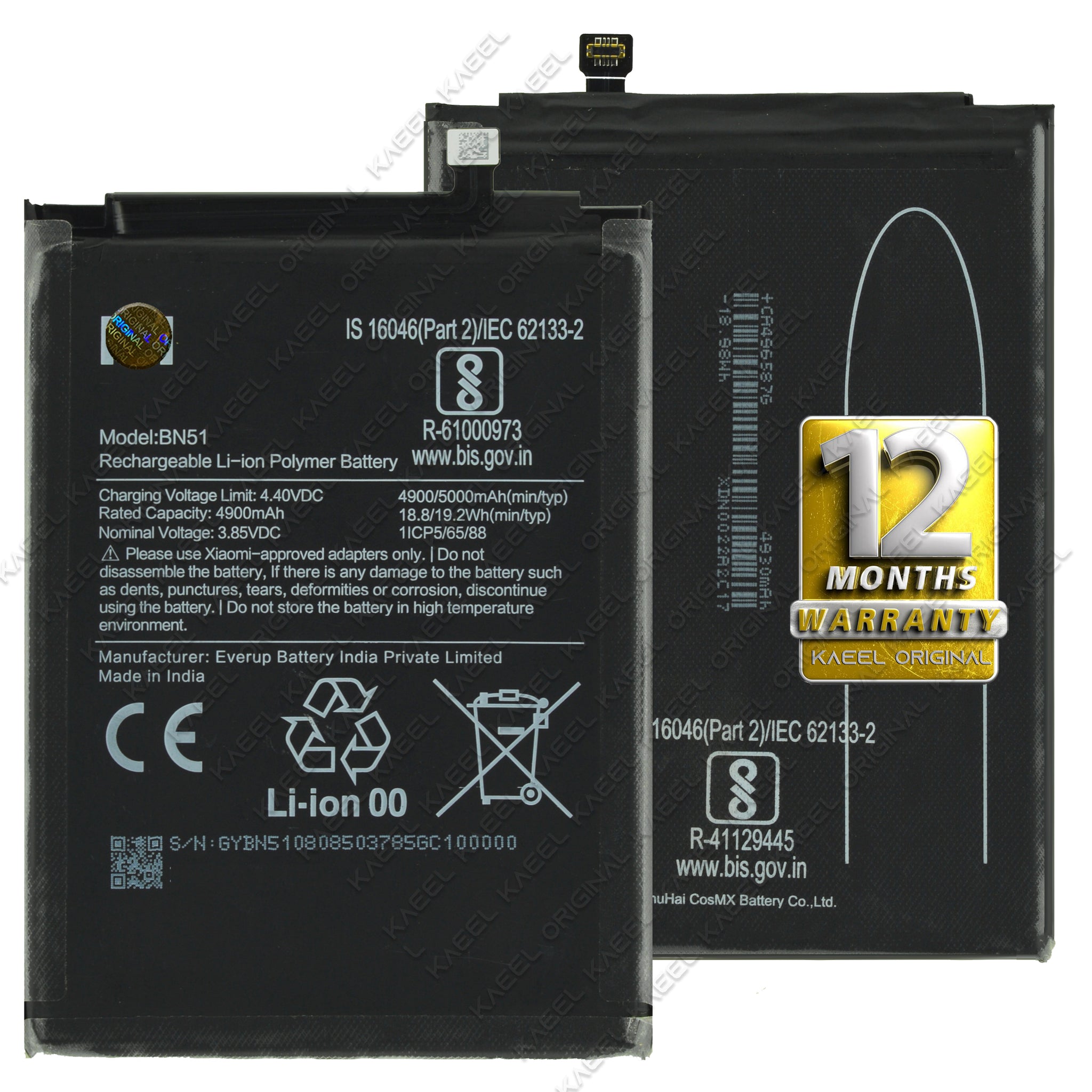 Genuine Battery BM33 for Xiaomi MI 4i 3120mAh with Year Warranty