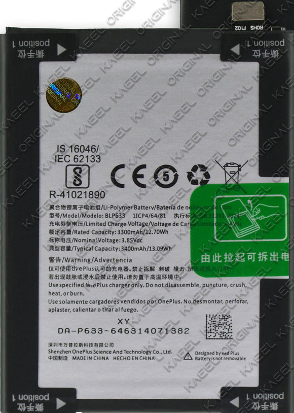 Genuine Battery BLP633 for Oneplus 3T A3010, A3003 3400mAh with 1 Year Warranty*