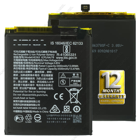 Genuine Battery HE363 for Nokia 3.1 Plus 3500mAh with 1 Year Warranty*