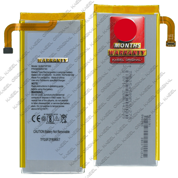 Genuine Battery KLB270P350 for Panasonic Eluga I3 2700mAh with 1 Year Warranty*
