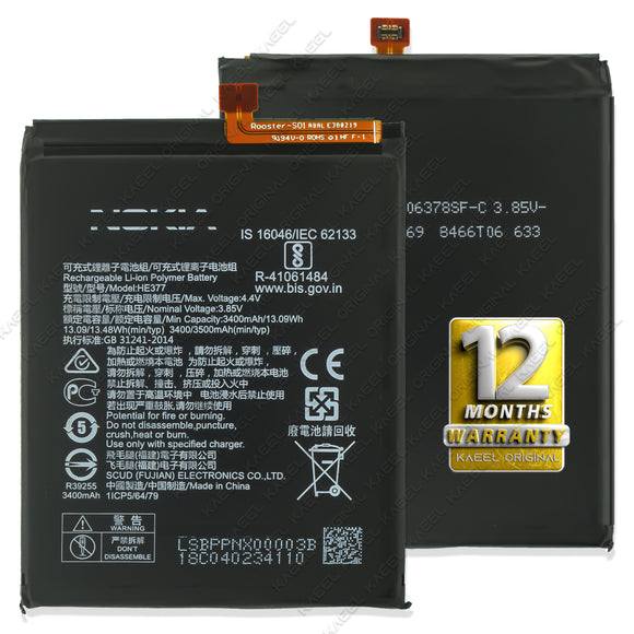 Genuine Battery HE377 for Nokia 8.1 Q4251 3400mAh with 1 Year Warranty*