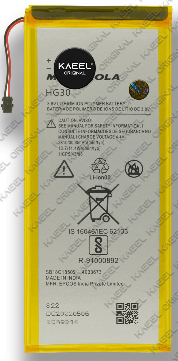 Genuine Battery HG30 for Motorola Moto G5S/ G5S Plus/ Moto G6 3000mAh with 1 Year Warranty*