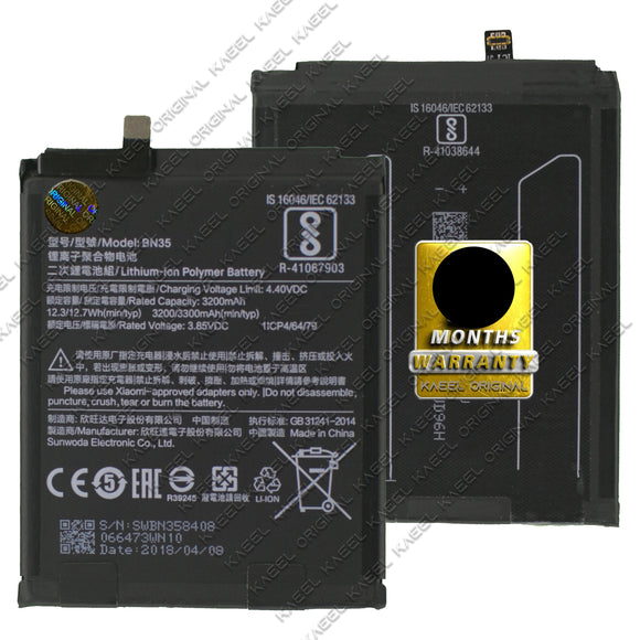 Genuine Battery BN35 for Xiaomi Redmi 5 3200mAh with 1 Year Warranty*