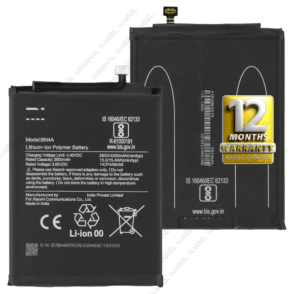 Genuine Battery BN4A for Xiaomi Redmi Note 7, Note 7 Pro 4000mAh with 1 Year Warranty*