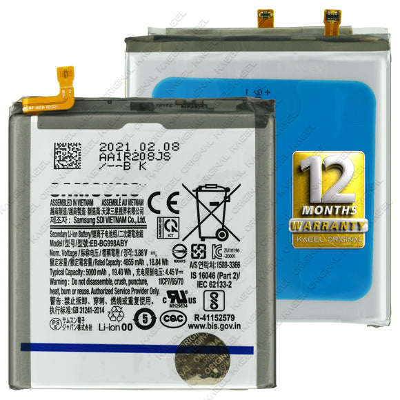 Genuine Battery EB-BG998ABY for Samsung Galaxy S21 Ultra 5G SM-G998B, SM-G998B/DS, SM-G998U, SM-G998U1, SM-G998W, SM-G998N, SM-G9980 5000mAh with 12 Months Warranty*