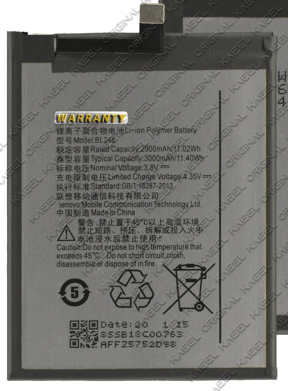 Genuine Battery BL246 for Lenovo Vibe Shot Vibe Max Z90-3 Z90-7 3000mAh with 1 Year Warranty*
