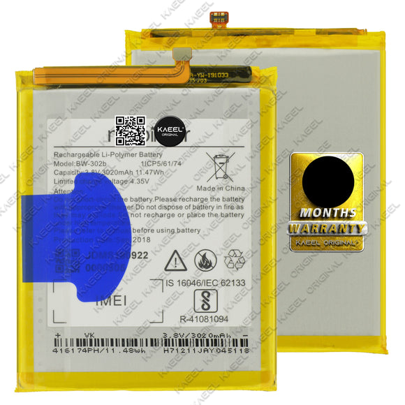 Genuine Battery BW-302B for Mobiistar X1 Notch 3000mAh with 12 Months Year Warranty*