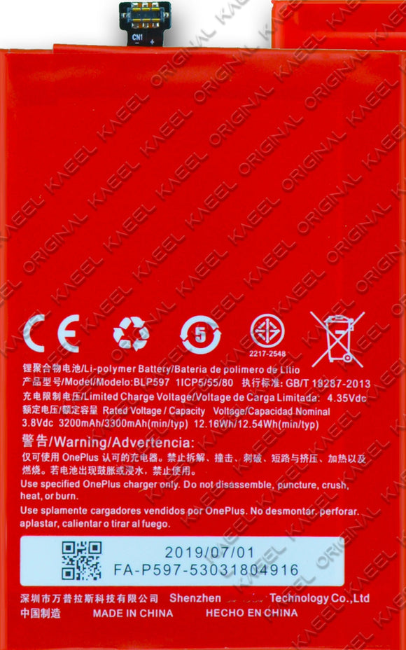 Genuine Battery BLP597 for OnePlus 2 Two A2003 A2005 A2001 3300Ah with 1 Year Warranty*