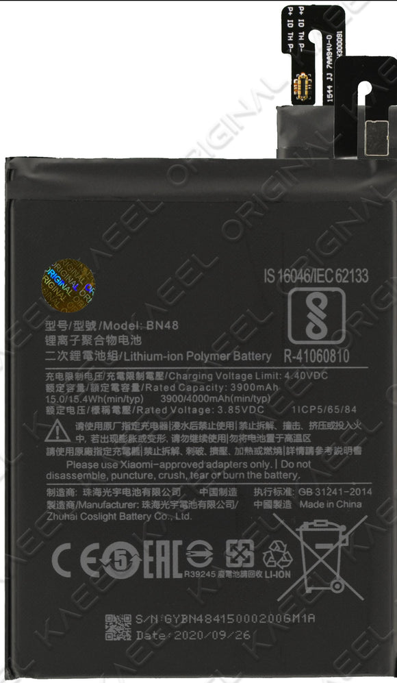 Genuine Battery BN48 for Xiaomi Mi Redmi Note 6 Pro 4000mAh with 1 Year Warranty*