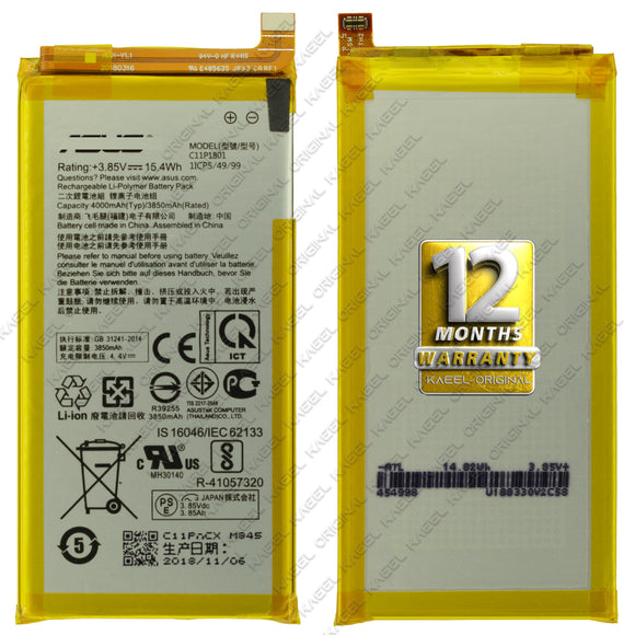 Genuine Battery C11P1801 for Asus ROG Phone 1 Z01QD, ZS600KL 4000mAh with 12 Months Warranty*