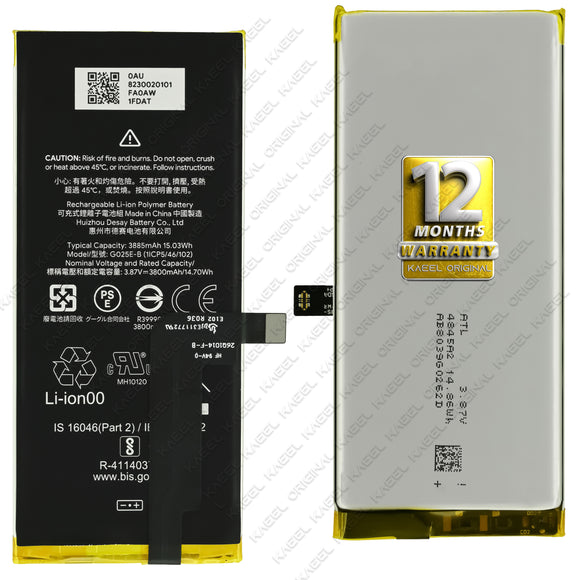 Genuine Battery G025E-B for Google Pixel 4A 5 3885mAh with 12 Months Warranty*