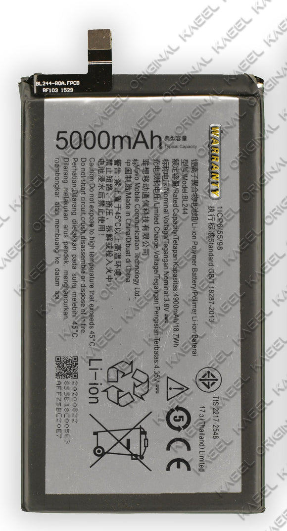 Genuine Battery BL244 for Lenovo Vibe P1 Turbo P1A42 5000mAh with 1 Year Warranty*