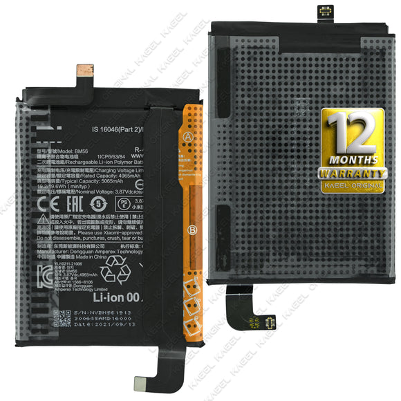 Genuine Battery BM56 for Xiaomi Redmi K40 5G 5065mAh with 12 months Warranty*