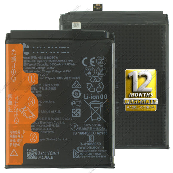 Genuine Battery HB436380ECW for Huawei P30 Nova 2 P20 Honor 10 Mate 10 P8 Lite 3650mAh with 12 Months  Warranty*