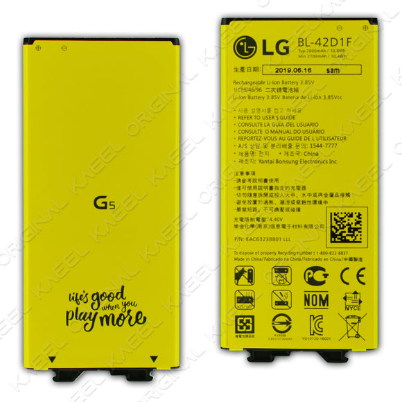Genuine Battery BL-42D1F for LG G5 VS987 US992 H820 H830 H840 H850 H860 H868 LS992 F700 2800mAh with 1 Year Warranty*