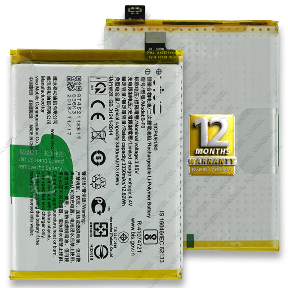 Genuine Battery B-F0 for Vivo V11, Vivo V11 Pro 3400mAh with 12 Months Warranty*