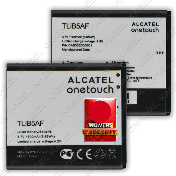 Genuine Battery TLIBA5F for Alcatel One Touch Alcatel TCL S800, One Touch 997D, OT-997D, Smart OT-5035 X'POP C5 5036D TLiB5AF CAB32E0000C2 Vodafone WiFi Dongle 1800mAh with 1 Year Warranty*