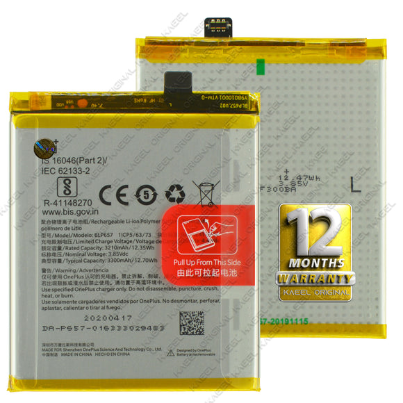 Genuine Battery BLP657 for OnePlus 6 / A6000 / A6003 3300mAh with 12 months Warranty*