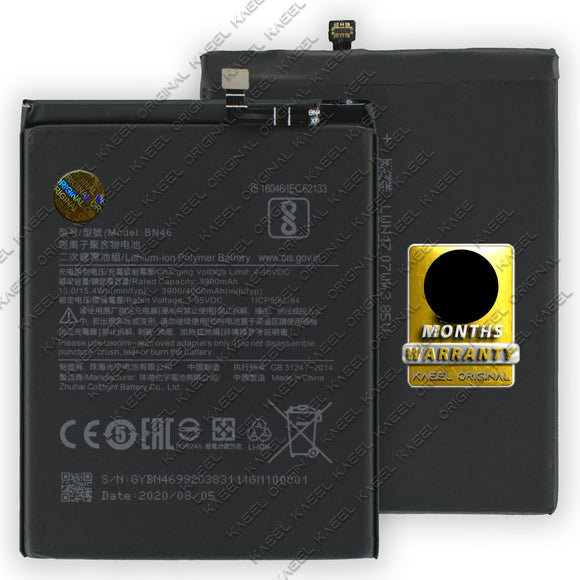 Genuine Battery BN46 for Xiaomi Redmi Y3, 7 Redmi Note 6, 8 Redmi Note 7 Pro 4000mAh with 1 Year Warranty*